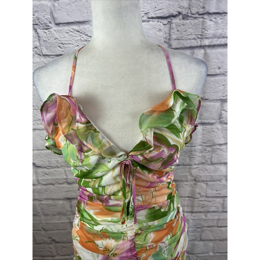 Lost  And Wander NWT Coquette Romantic  Water Color Painterly Love Mini Dress - Picture 4 of 14